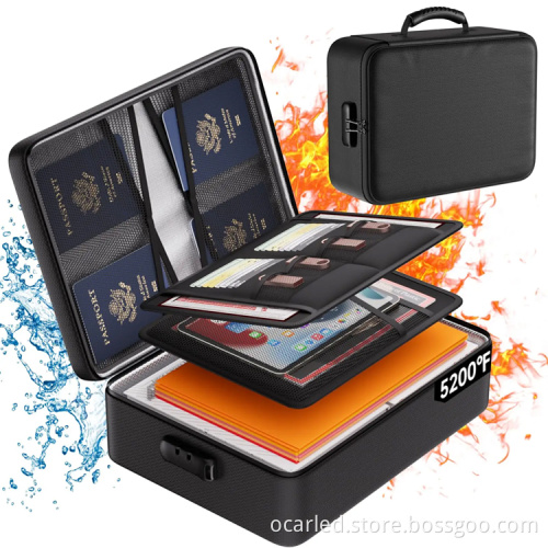 Fireproof Document Bag for Secure Home and Travel Storage